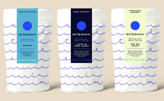 Three Niteswim Bath salt blends