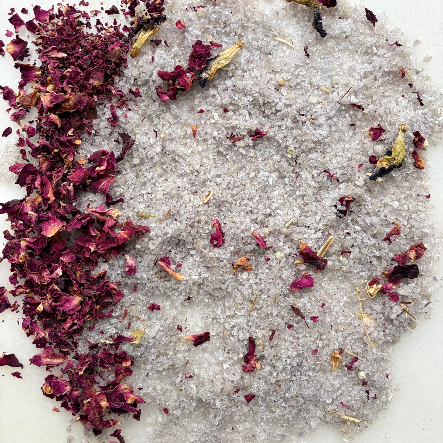 Rose petals bath salt blend by Niteswim for grief